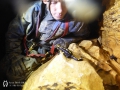 Csapdába esett szalamandra a Pénz-pataki-víznyelőben